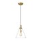 Z-Lite Harper 1 Light Pendant, Rubbed Brass & Clear 3034P11-RB - alternate 6